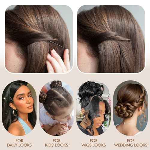Hair Pins for Women Bobby Pins for Bun Styling Kit Black Premium Bobby Pin For Kids, Girls And Women Comfortable, Pain-Free Hair Accessories Hair Wax Stick Slick Back Brush Kit