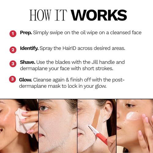 Facial Hair Prep Mist for Women - Dermaplaning & Exfoliation Spray, 1 Count
