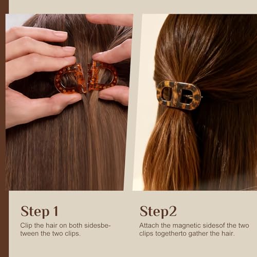 Magnetic Hair Clips for Women - 2-in-1 No-Crease Design
