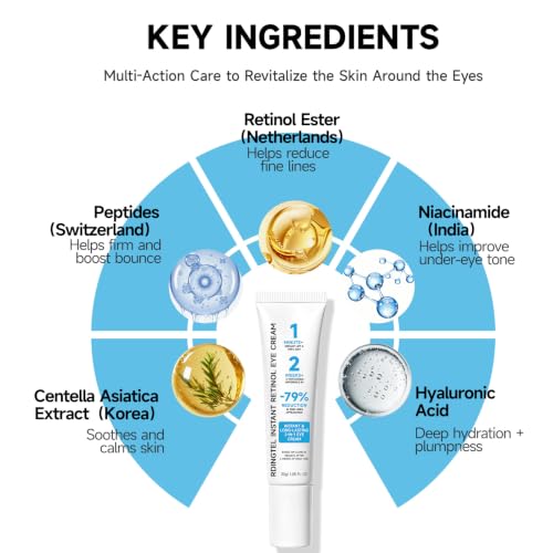 Instant Eye Lift & Retinol Cream for Bags, Wrinkles & Puffiness