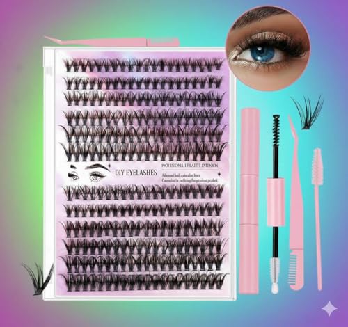 DIY Cluster Lashes 240pcs - Natural Lash Extensions Kit
