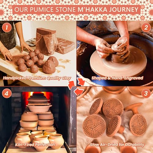 Argaviva Natural Terracotta Pumice Stone - Handcrafted Foot Callus Remover