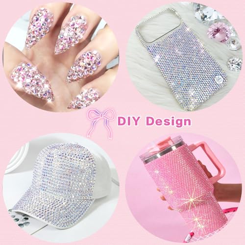 52000 Pcs 3mm Resin Rhinestones, 42 Colors with B7000 Glue & Tools