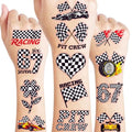96 PCS Checkered Flag Temporary Tattoos for Kids Party Favors