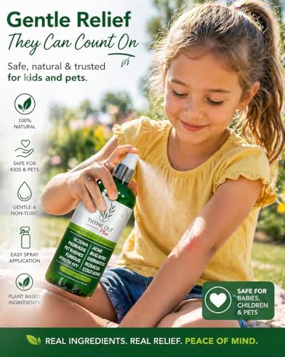 Thyme Out Natural Skin Relief Spray for Eczema, Acne & Irritation