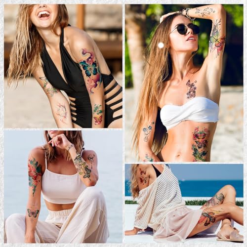 Cerlaza 79 Sheets 3D Butterfly Temporary Tattoos for Women