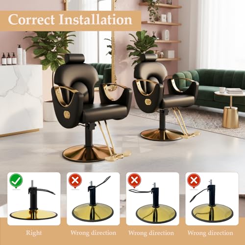 Professional Reclining Barber Chair with Hydraulic Pump