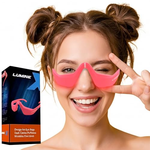 SENHI Under-Eye Red Light Therapy Glasses & Massager - Pink