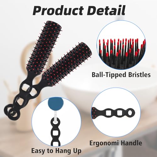 110 Packs Hair Brushes Bulk for Homeless Anti Entangling Hair Brush Massage Comb for Homeless Shelter Airbnb Hotel Nursing Home Charity Church Individually Wrapped