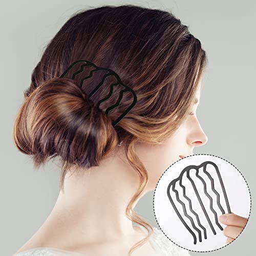 8 Piece U-Shape Hair Combs Set - Metal French Twist Bun Clips