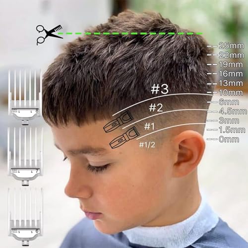 CR8GR8 Clipper Guards Set, 10 Professional Cutting Guides (1/16" to 1") Compatible with Most Wahl Clippers, Transparent Replacement Guards for Wahl Hair Clippers