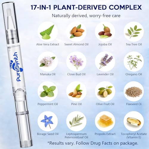 PureSynth Extra Strength Nail Repair Pen - 25% Undecylenic Acid, Aloe & Vitamin E, 4 Pack