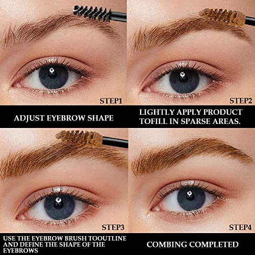 Kaely Thickening Tinted Eyebrow Gel Mascara - Waterproof, Auburn