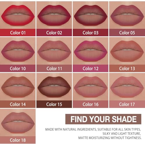 Dusty Rose Matte Lipstick & Lip Liner Crayon Set - Long Lasting