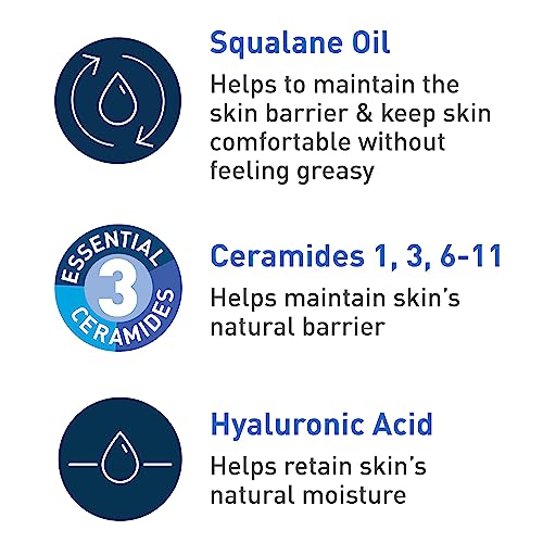 CeraVe Hydrating Foaming Oil Cleanser | Moisturizing Oil Cleanser for Face & Body | Squalane Oil + Hyaluronic Acid + Ceramides | For Dry to Very Dry Skin | Fragrance Free & Residue Free | 8 FL Oz