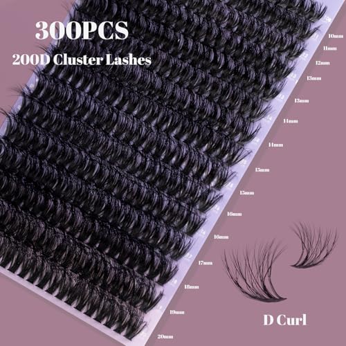 Ocean Pearl DIY Lash Extension Kit - 300pcs 10-20mm Cluster Lashes