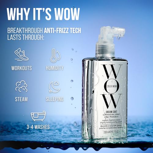 COLOR WOW Dream Coat 1.7 Fl Oz Anti-Humidity Frizz Control Spray for Glass Hair - Pack of 1