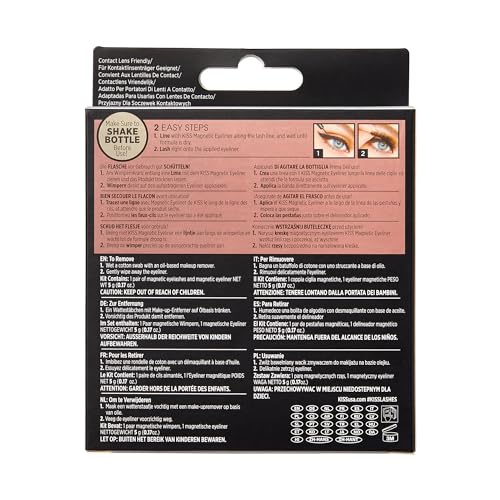 KISS Charm Magnetic False Eyelashes 12mm with Eyeliner