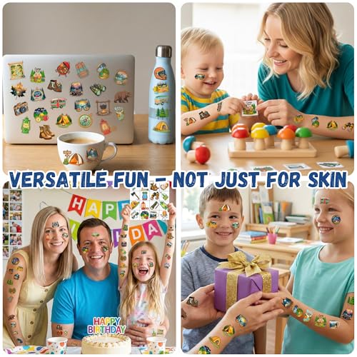 96 Camping Temporary Tattoos - Adventure Party Favors
