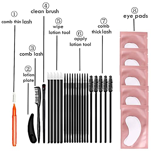 Lash Lift and Tint Brush Kit - 50+ Piece DIY Eyelash Tool Set