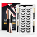 Magnetic Eyelashes - 10 Pairs with Eyeliner & Tweezer