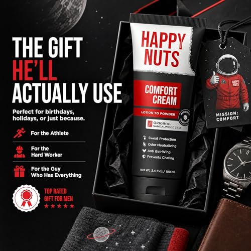 Happy Nuts Comfort Cream Deodorant for Men 3.4 oz