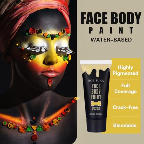 BOBISUKA 14-Color Water-Based Face & Body Paint Kit
