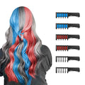 Washable Temporary Hair Chalk Comb for Kids - Red, White, Blue