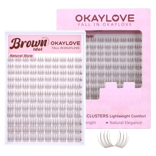 OKAYLOVE Brown Idol Eyelash Clusters - Natural Wispy Extensions