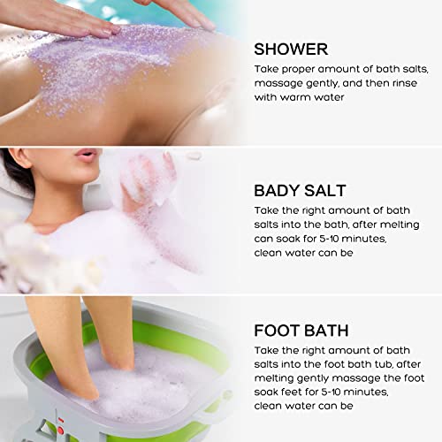 Tea Tree Oil & Epsom Foot Soak Salts Kit - Lavender Spa, 20 Pack