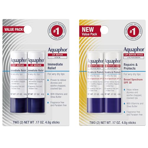 Aquaphor Lip Balm Set - 4 Repair & SPF 30 Sticks