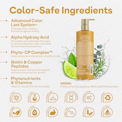 Colorproof Biorepair Thicken Conditioner for Thinning Color-Treated Hair, Nourishes & Stimulates Hair & Scalp, Thicker, Fuller Looking Hair, Sulfate-Free, Vegan