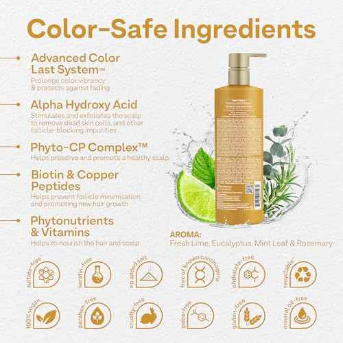 ColorProof Biorepair Thicken Conditioner for Thinning Color-Treated Hair, Nourishes & Stimulates Hair & Scalp, Thicker, Fuller Looking Hair, Sulfate-Free, Vegan