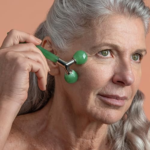 Mount Lai Jade Tension Melting Facial Massager for Face & Neck ? Face Roller to Relieve Tension, Soothe Stress, Improve Circulation & Revitalize Skin for Radiant Care