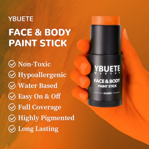 Orange Face Paint Stick – Professional Full Coverage Makeup