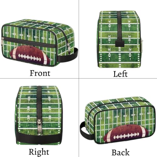 Kids Travel Toiletry Bag for Boys, Waterproof Hanging Dopp Kit Football Sports Wash Bag with Large Capacity for Travel, Sports, Shower
