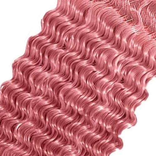 Pink Water Wave Human Hair Bundles 22 24 26 Inch 3pc