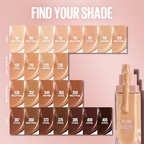 Maybelline Lifter Plump & Glow Foundation 355 Cool - Skin-Boosting Liquid Makeup
