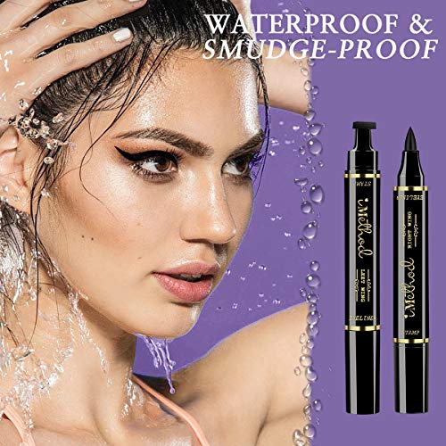 iMethod Eyeliner Stamp - iMethod 2 Pens Winged Eyeliner Stamp, Perfect Wing Cat Eye Stamp, Long Lasting Liquid Eye Liner, Waterproof & Smudgeproof Makeup