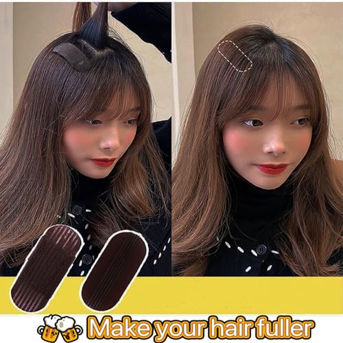 Hair Base Sponge Clip, Invisible Bump It Up Tool for Volume - Brown