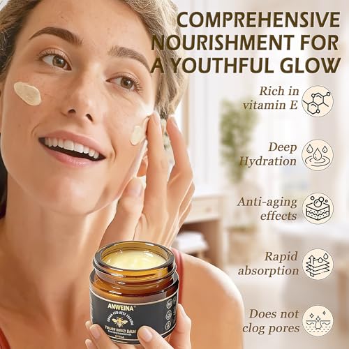 Organic Grass-Fed Tallow Honey Balm, Beef-Tallow for Skin Whipped Beef Tallow and HoneyBalm with Raw Honey - Natural Beef Tallow Face Moisturizer for Body & Face (2 Oz)