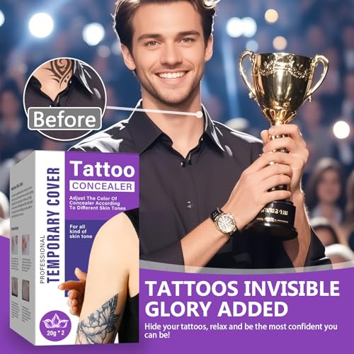 Waterproof Tattoo Cover Up Makeup - 2 Color Concealer Set