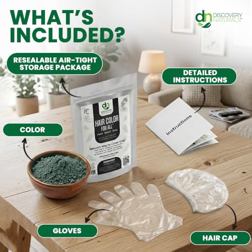 Midnight Black Henna Hair Color Kit - Natural Dye Powder