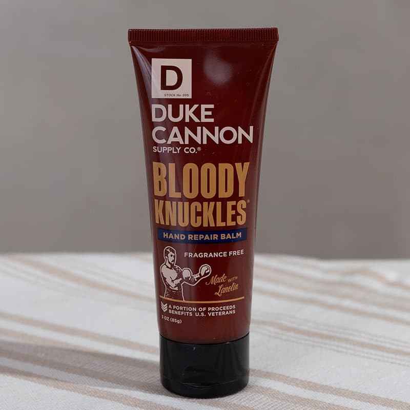 Duke Cannon Bloody Knuckles Hand Repair Balm - Travel Size Tube, 3 oz, Unscented, Non-Greasy Moisturizer for Dry, Cracked Hands (4 Pack)