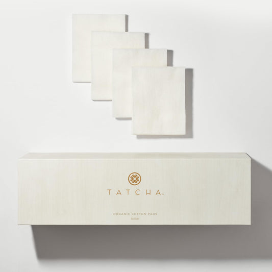 Tatcha Organic Cotton Pads | 100% Organic Gentle on The Skin & Planet (100 Pads)