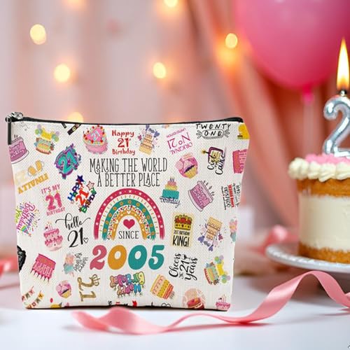 21st Birthday Gifts, 21 Year Old Sister, 2005 Makeup Bag & Travel