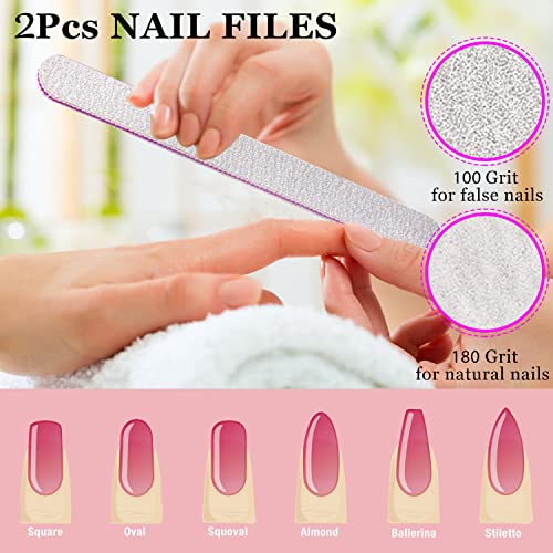 600 Pcs Extra Long Clear Acrylic Nail Tips, AITRAI 3XL No C Curve Coffin Nail Tips for Acrylic Nails Professional Half Cover Acrylic Fake Nails Tips with 2pcs Nail Files for Nail Art DIY,12 Sizes