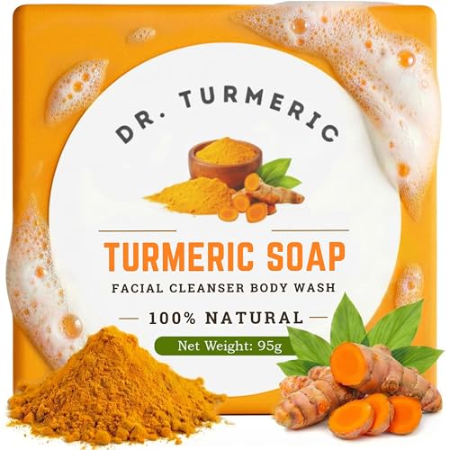 Turmeric Soap Bar | Face & Body Cleanser | Moisturizing | Lathering | Deep Cleansing | Evens Skin Tone | Refreshing Scent | Radiant Skin | 1 count pack of 1|