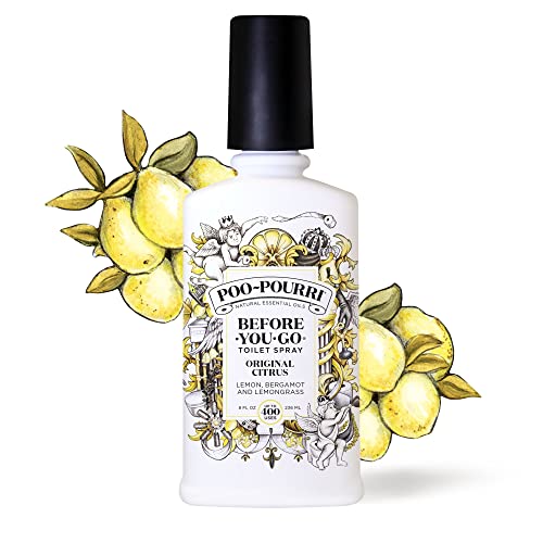 Poo-Pourri Before-You-Go Toilet Spray, Original Citrus, 8 Fl Oz - Lemon, Bergamot and Lemongrass