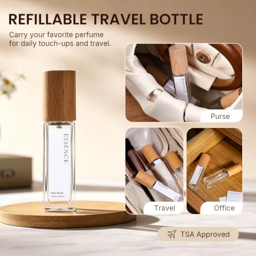Compact 10ml Refillable Perfume Atomizer with Wood Lid